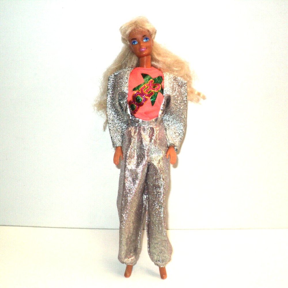 Barbie and the Rockers Doll 1966 Vintage Silver Outfit Defect-Leg Spots